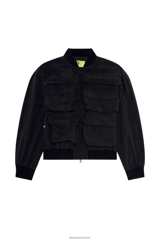 Diesel j-mancha-corto hombres 4P44F24 vestir negro