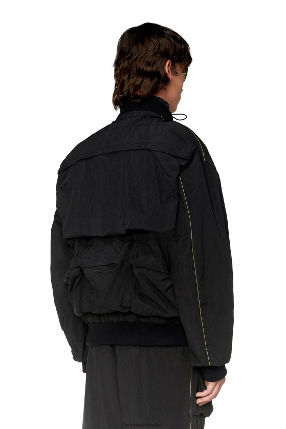Diesel j-mancha-corto hombres 4P44F24 vestir negro