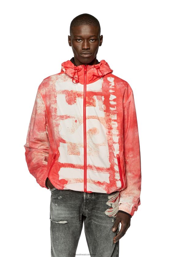 Diesel j-warrett-logo-logo hombres 4P44F15 vestir rojo blanco