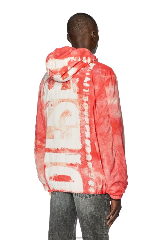 Diesel j-warrett-logo-logo hombres 4P44F15 vestir rojo blanco