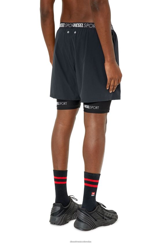 Diesel amwb-addie-wt37 hombres 4P44F481 vestir negro
