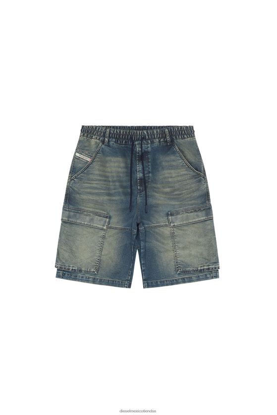 Diesel d-krooley-cargo-short jogg hombres 4P44F380 vestir azul medio