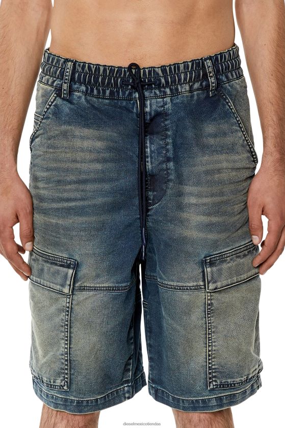Diesel d-krooley-cargo-short jogg hombres 4P44F380 vestir azul medio