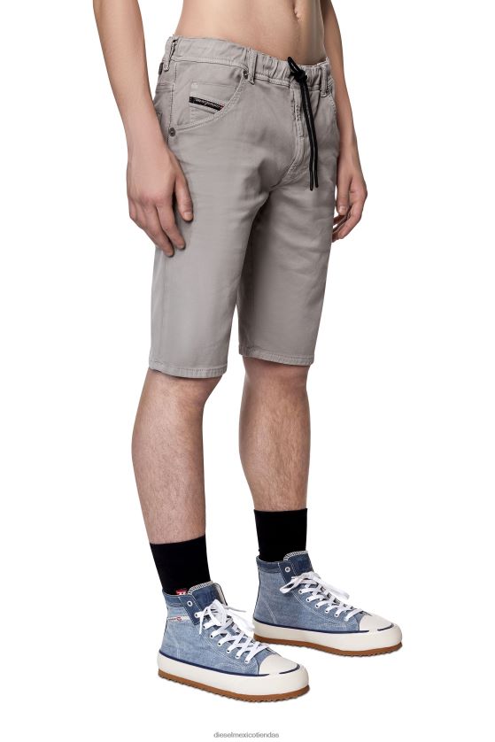 Diesel joggjeans d-krooshort hombres 4P44F369 vestir gris
