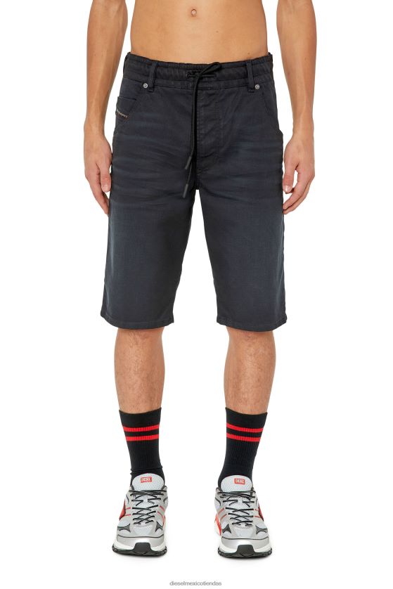 Diesel joggjeans d-krooshort-z hombres 4P44F394 vestir negro/gris oscuro