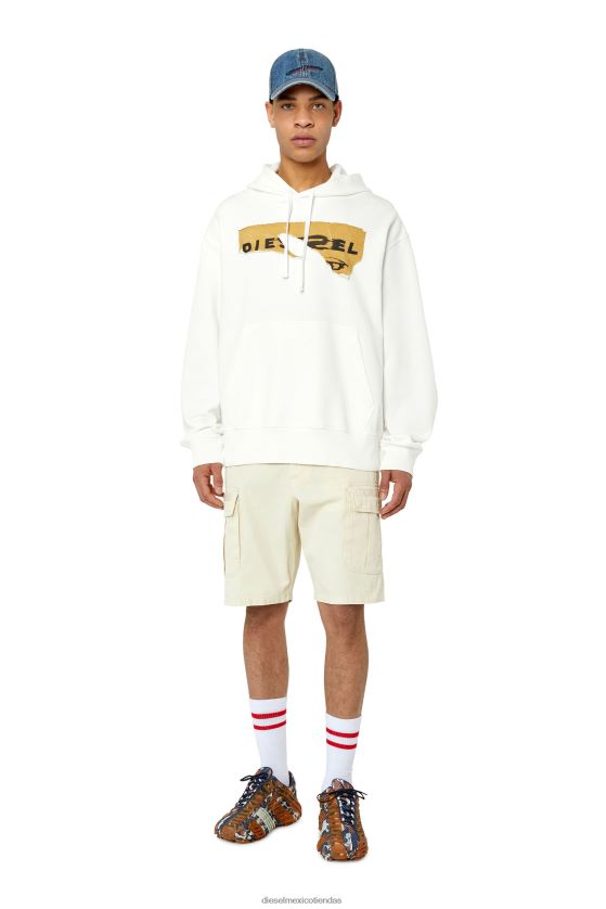 Diesel p-argy-corto hombres 4P44F416 vestir blanco