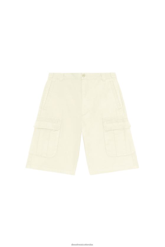 Diesel p-argy-corto hombres 4P44F416 vestir blanco