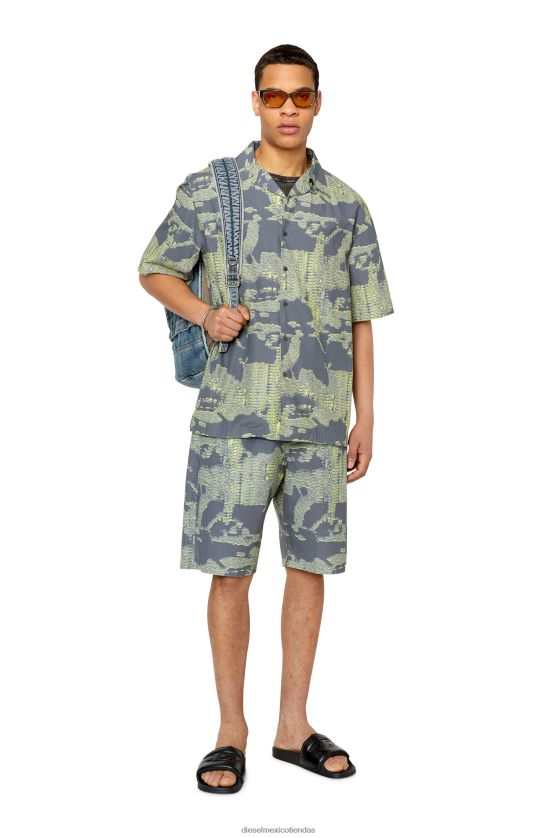 Diesel p-ferg hombres 4P44F397 vestir gris verde