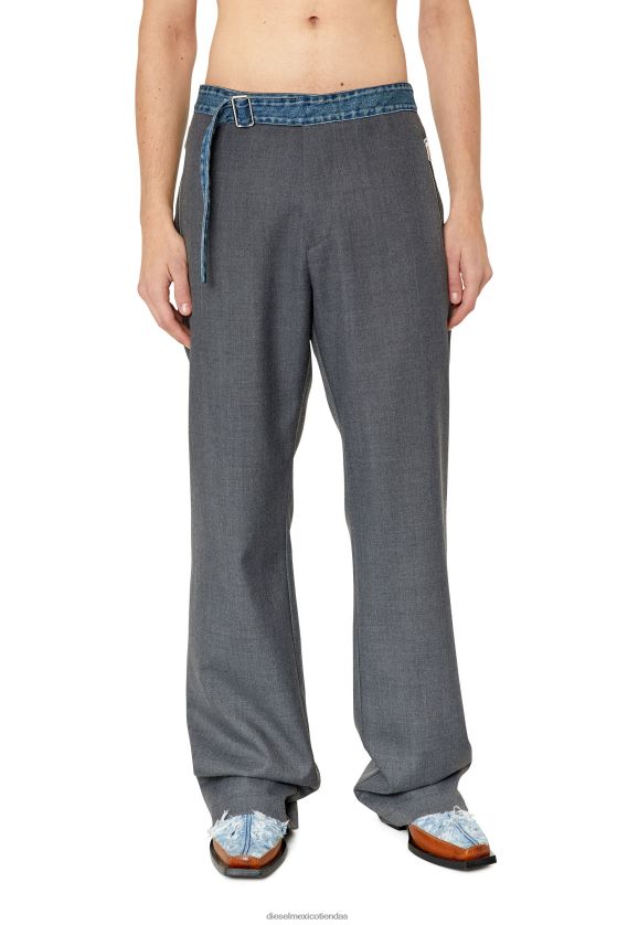 Diesel p-oro-a hombres 4P44F342 vestir gris oscuro