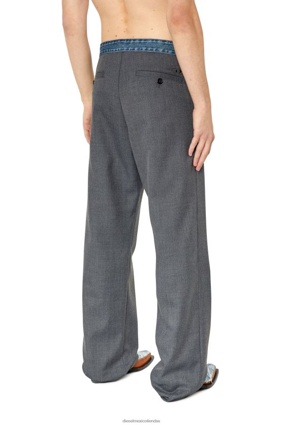 Diesel p-oro-a hombres 4P44F342 vestir gris oscuro