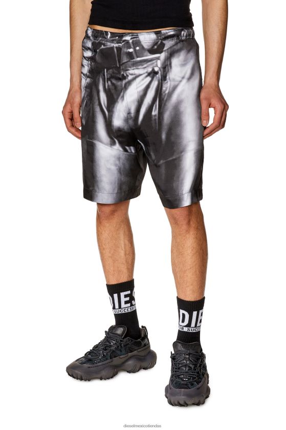 Diesel pr-p-peaje-sho-23 hombres 4P44F344 vestir negro