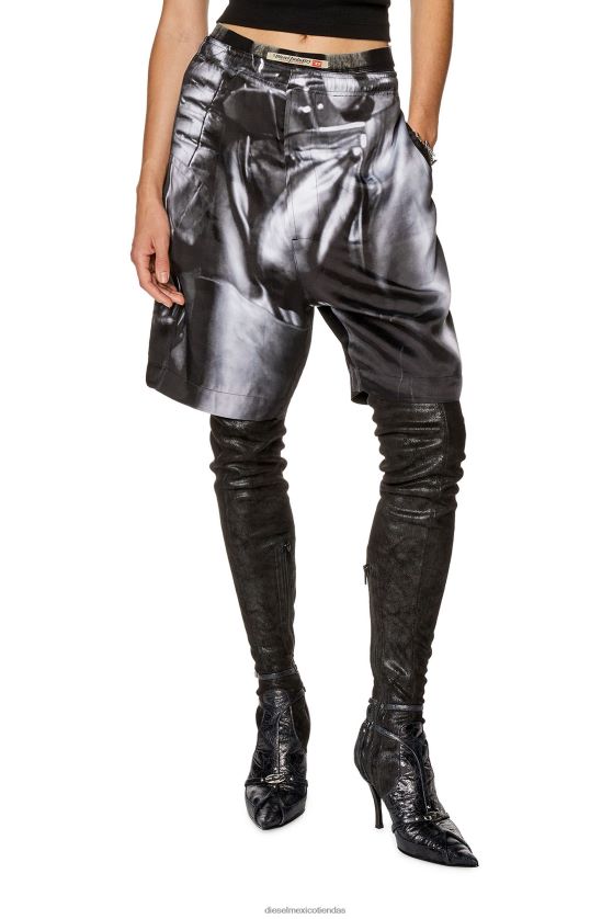 Diesel pr-p-peaje-sho-23 hombres 4P44F344 vestir negro