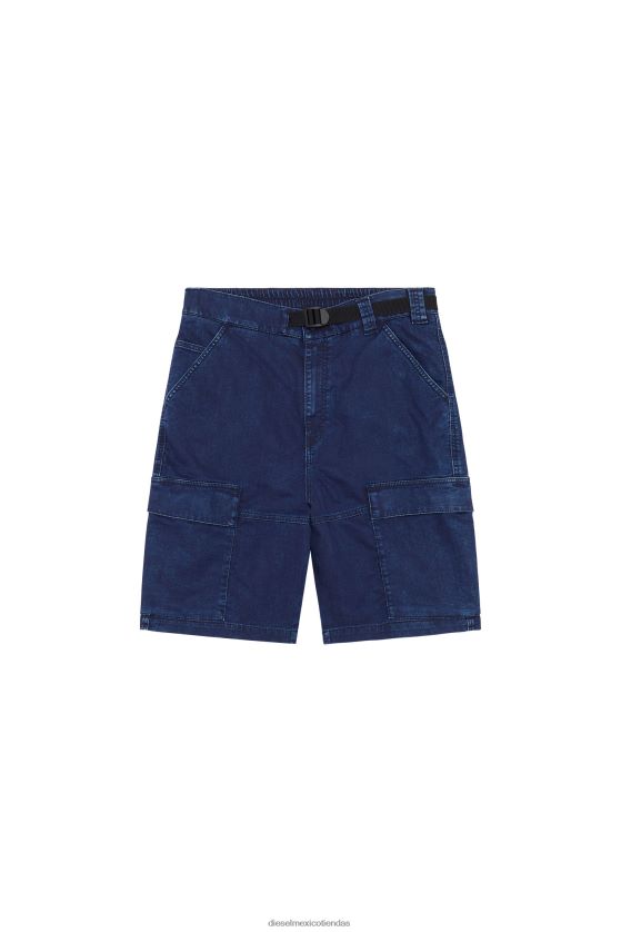Diesel shorts cargo d-krooley joggjeans hombres 4P44F385 vestir azul oscuro