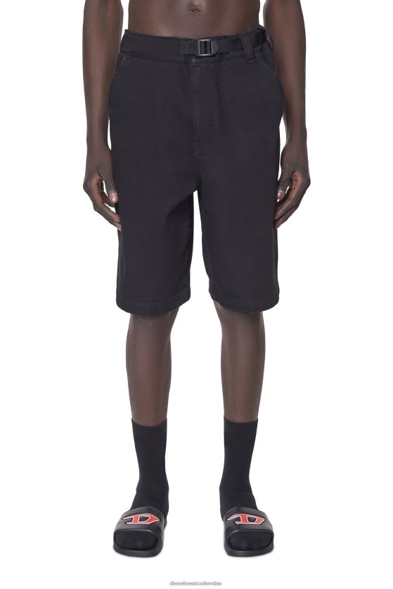 Diesel shorts chinos joggjeans de d-krooley hombres 4P44F383 vestir negro/gris oscuro