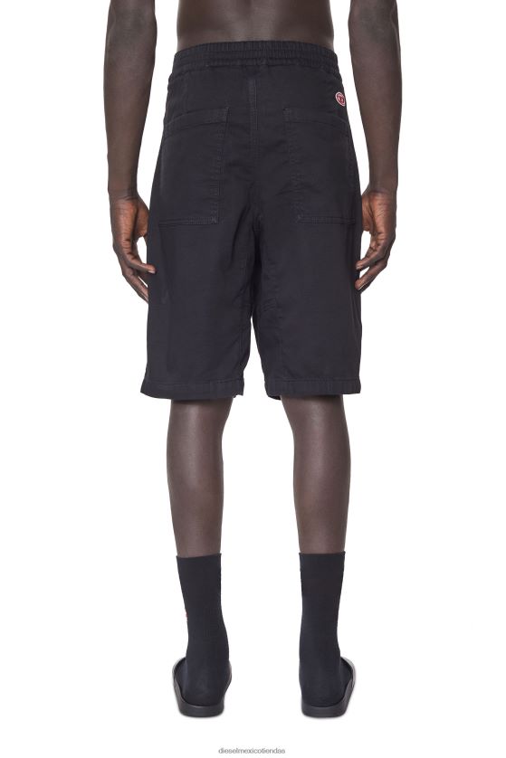Diesel shorts chinos joggjeans de d-krooley hombres 4P44F383 vestir negro/gris oscuro