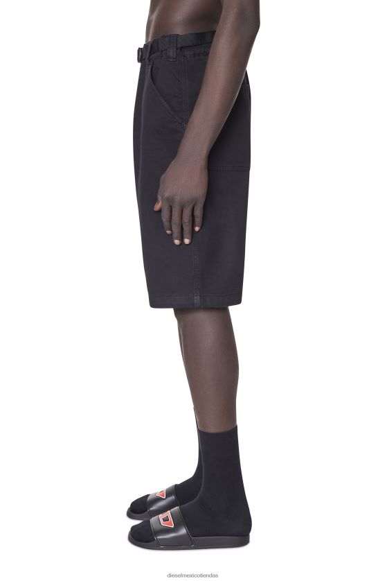 Diesel shorts chinos joggjeans de d-krooley hombres 4P44F383 vestir negro/gris oscuro