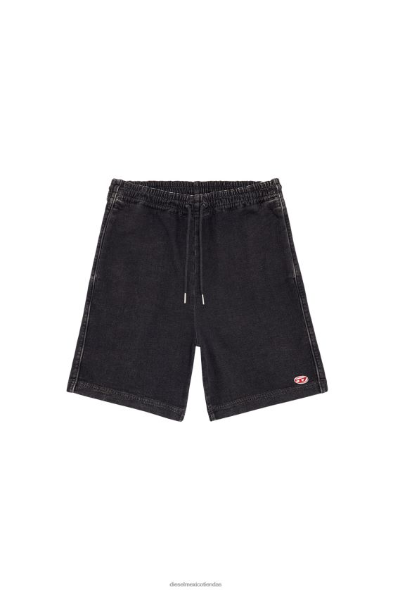 Diesel shorts de mezclilla deportivos d-boxy hombres 4P44F386 vestir negro/gris oscuro