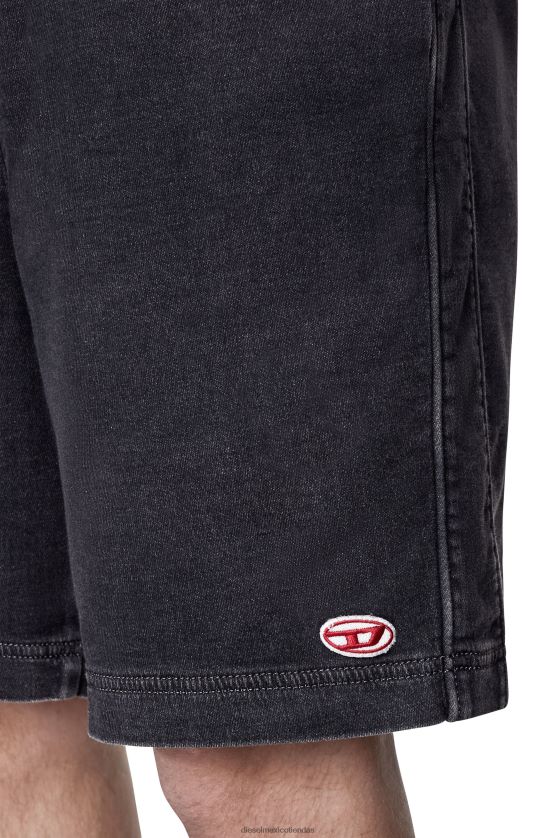 Diesel shorts de mezclilla deportivos d-boxy hombres 4P44F386 vestir negro/gris oscuro