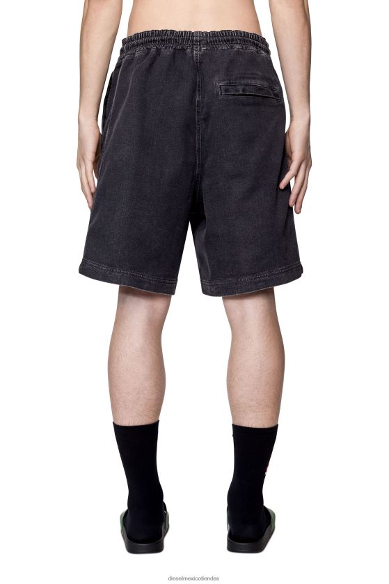 Diesel shorts de mezclilla deportivos d-boxy hombres 4P44F386 vestir negro/gris oscuro