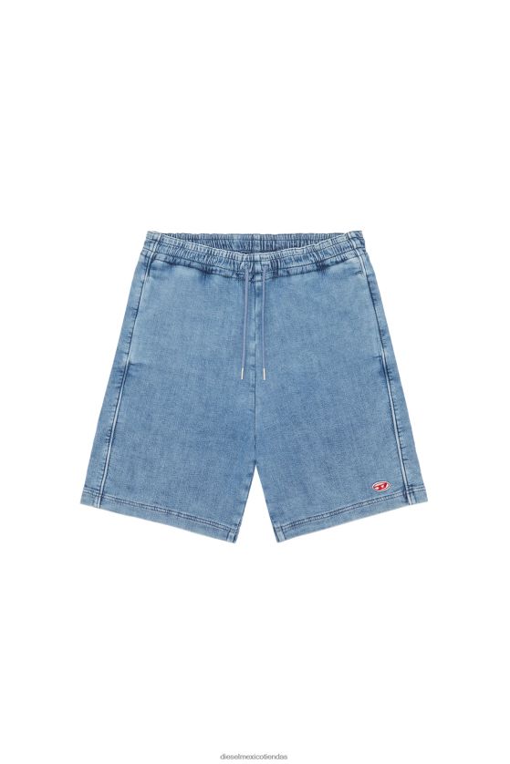 Diesel shorts de mezclilla deportivos d-boxy hombres 4P44F391 vestir azul claro