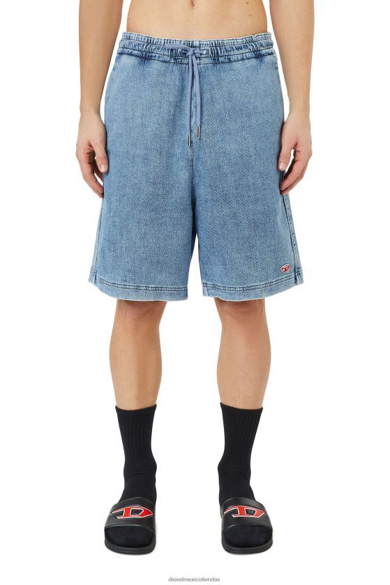 Diesel shorts de mezclilla deportivos d-boxy hombres 4P44F391 vestir azul claro