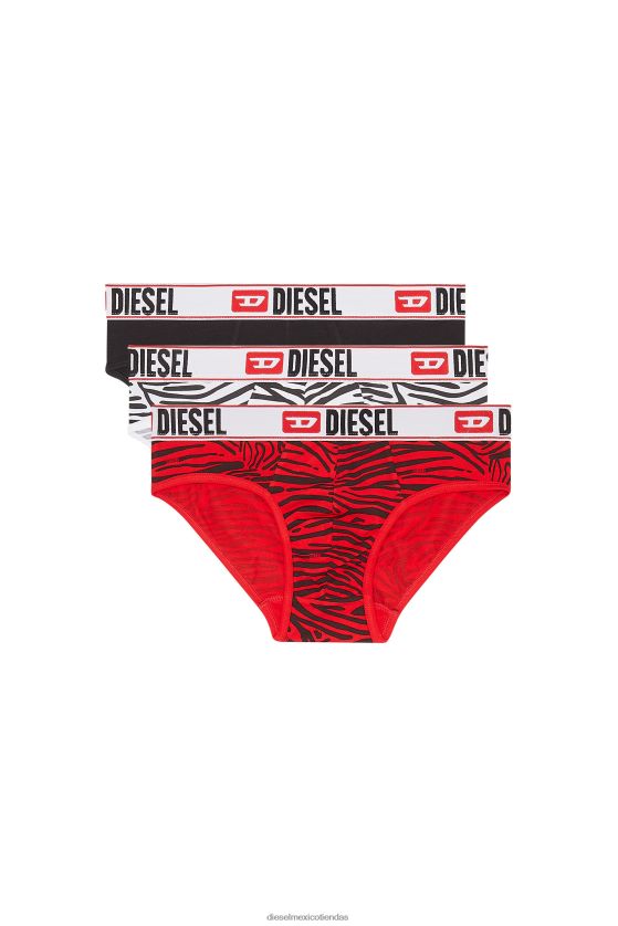 Diesel umbr-andretrespack hombres 4P44F436 vestir negro rojo