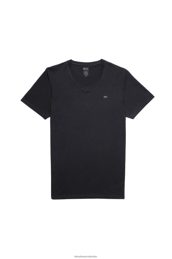 Diesel umtee-michael-tube-dos paquetes hombres 4P44F440 vestir negro
