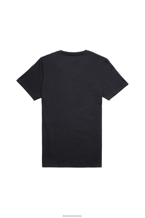 Diesel umtee-michael-tube-dos paquetes hombres 4P44F440 vestir negro