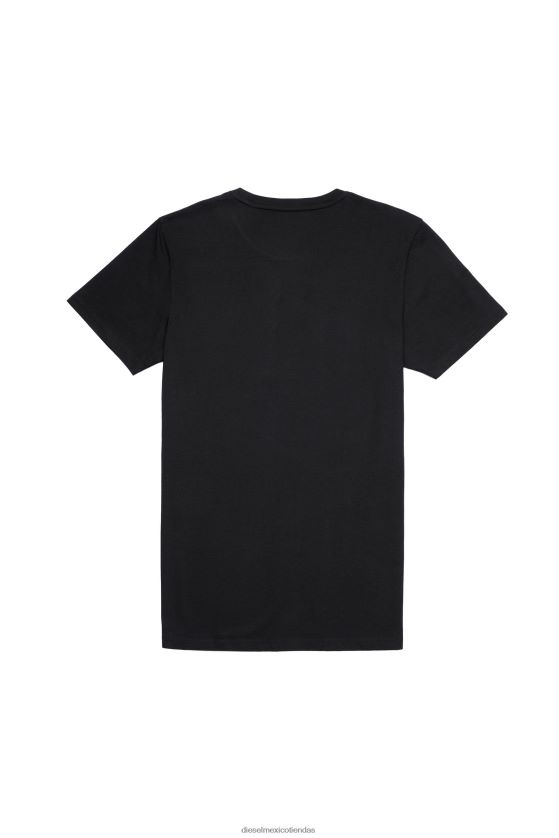 Diesel umtee-randal-tube-twopack hombres 4P44F443 vestir negro