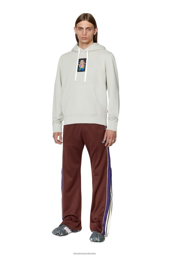 Diesel s-ginn-hood-e2 hombres 4P44F95 vestir gris