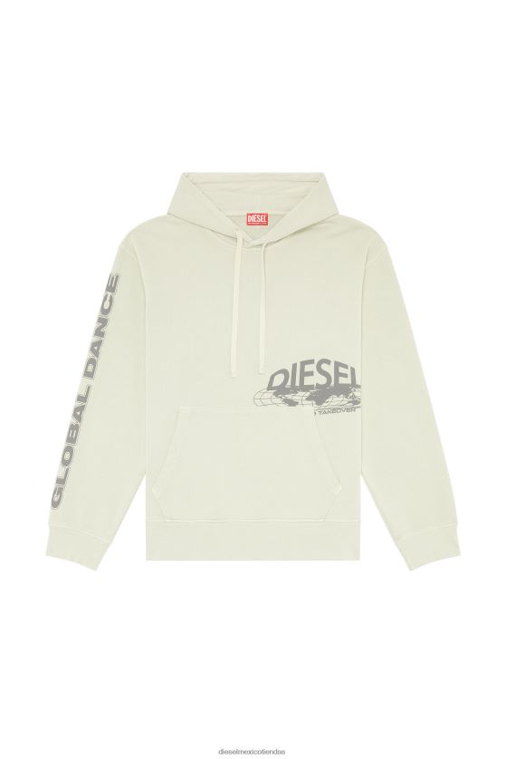 Diesel s-macs-capucha-l1 hombres 4P44F141 vestir gris claro