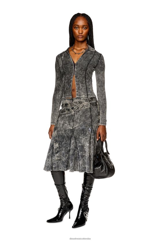 Diesel t-mercurio mujer 4P44F928 vestir negro