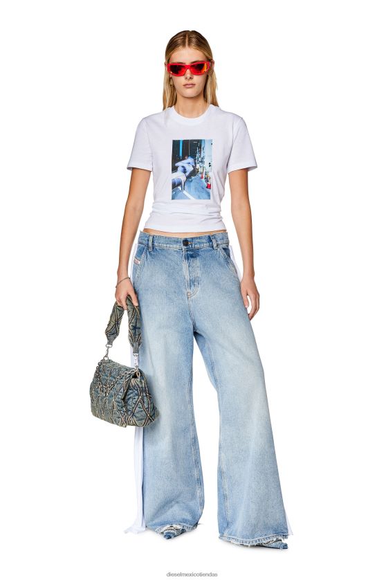 Diesel t-reg-l2 mujer 4P44F926 vestir blanco