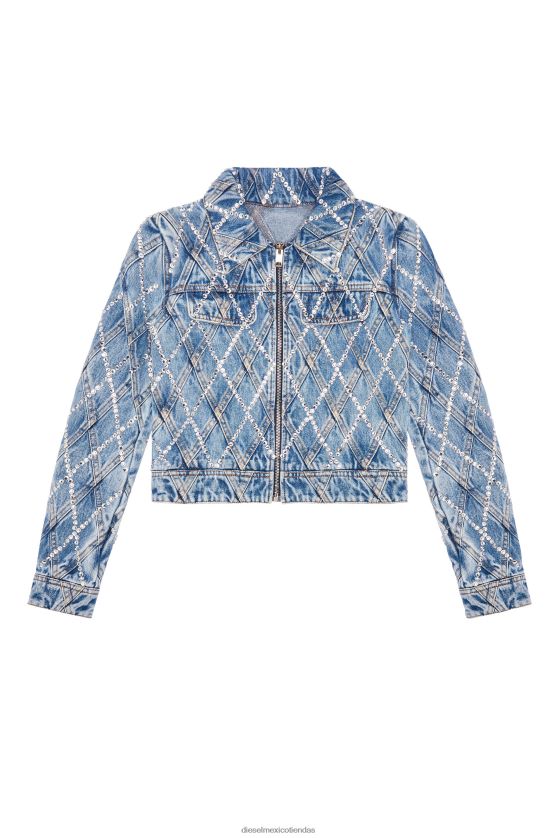 Diesel de-slimmy-zip-fs mujer 4P44F750 vestir azul claro