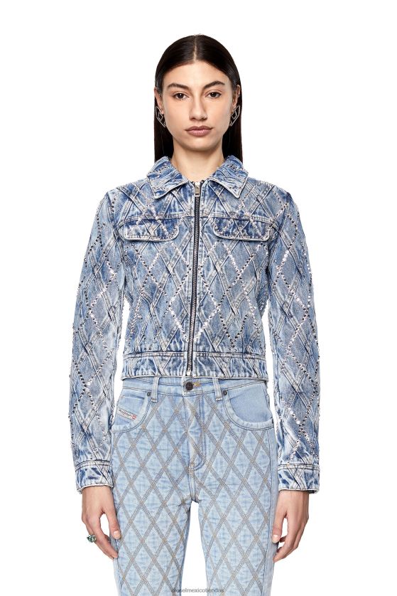 Diesel de-slimmy-zip-fs mujer 4P44F750 vestir azul claro