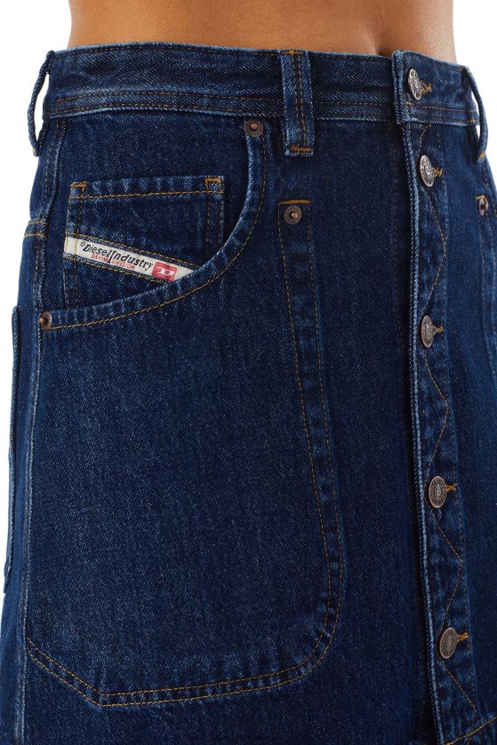 Diesel falda acampanada de Dealbus mujer 4P44F1037 vestir azul oscuro