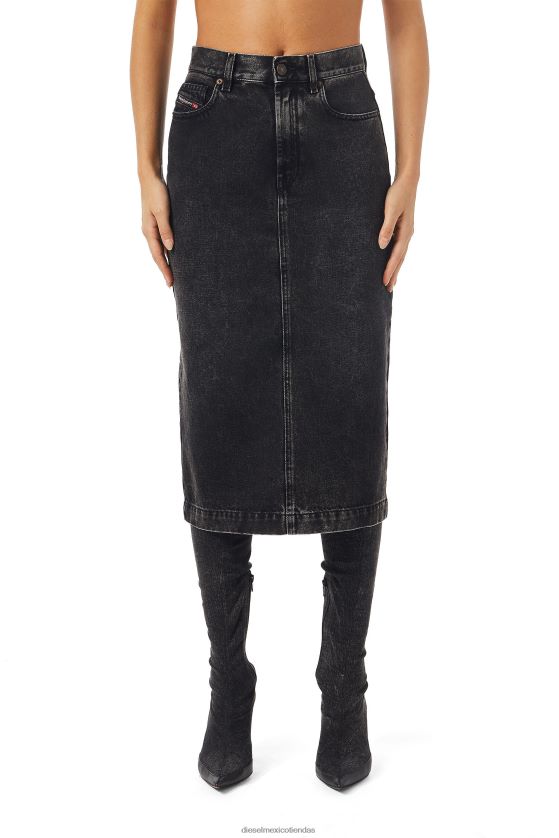 Diesel falda tubo deronny mujer 4P44F1031 vestir negro/gris oscuro
