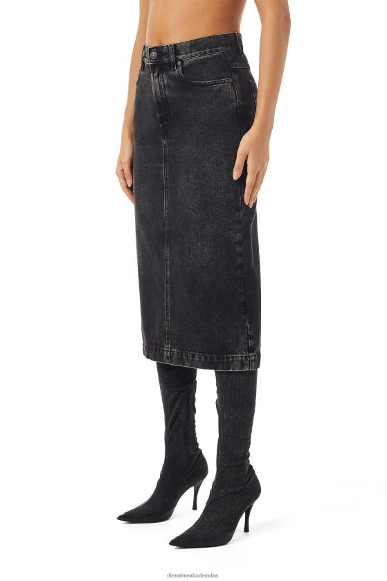 Diesel falda tubo deronny mujer 4P44F1031 vestir negro/gris oscuro