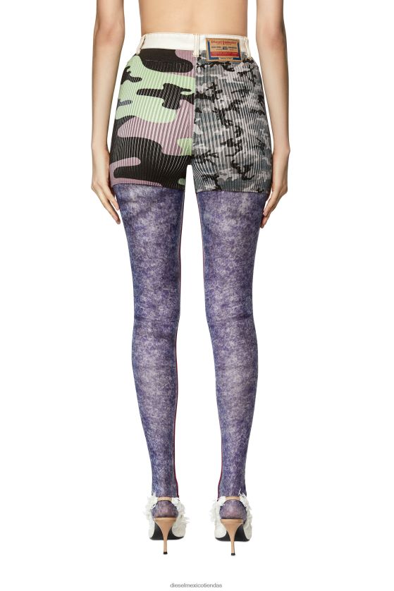 Diesel m-lancaster mujer 4P44F971 vestir Verde gris