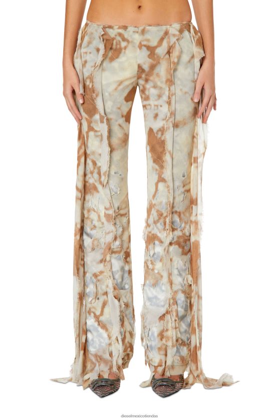 Diesel p-foluke mujer 4P44F1001 vestir marrón gris