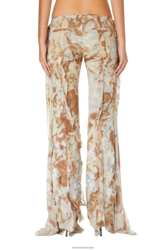 Diesel p-foluke mujer 4P44F1001 vestir marrón gris