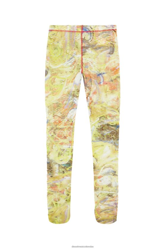 Diesel p-koll-g1 mujer 4P44F1008 vestir blanco amarillo