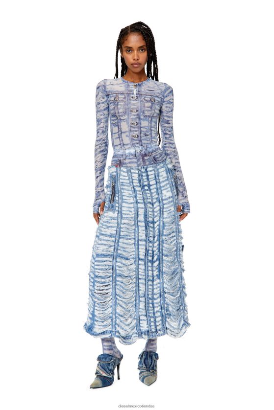 Diesel p-koll-h3 mujer 4P44F1006 vestir azul claro