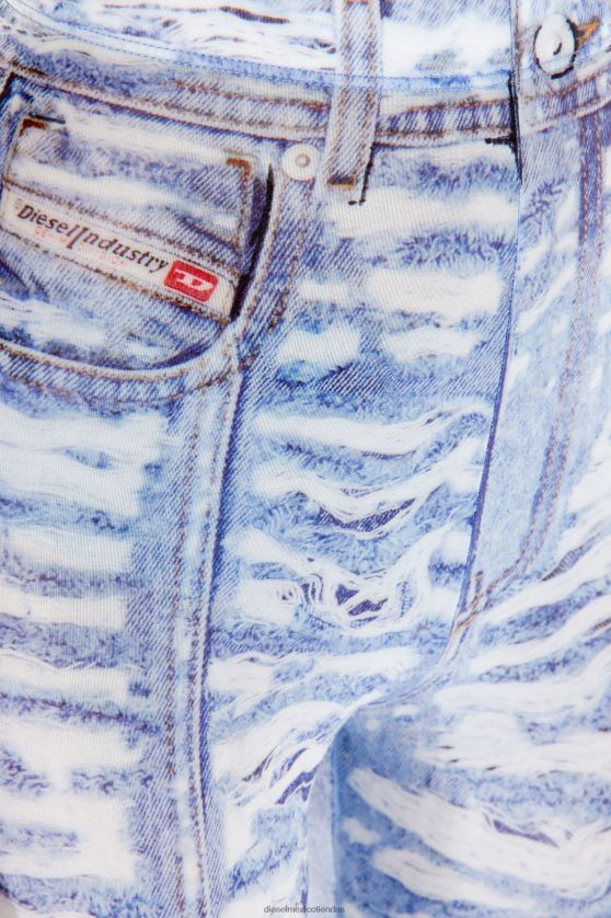 Diesel p-koll-h3 mujer 4P44F1006 vestir azul claro