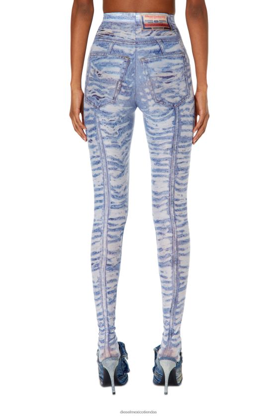 Diesel p-koll-h3 mujer 4P44F1006 vestir azul claro