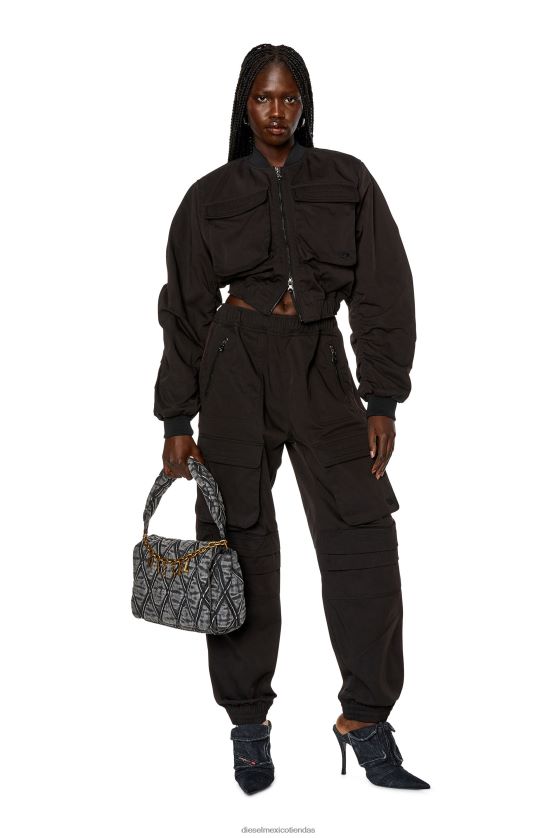 Diesel p-mirt mujer 4P44F981 vestir negro