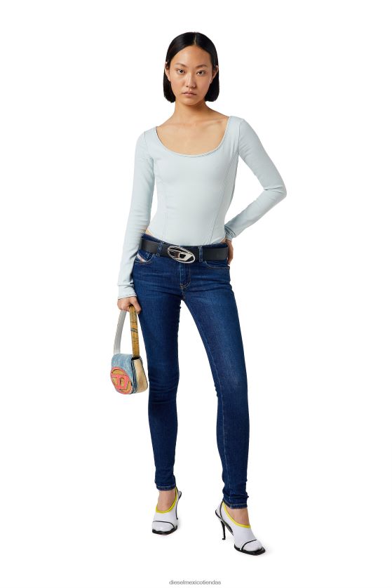 Diesel body de mezclilla con chándal de d-cho mujer 4P44F880 vestir azul claro
