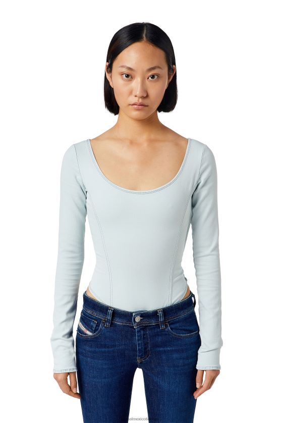 Diesel body de mezclilla con chándal de d-cho mujer 4P44F880 vestir azul claro