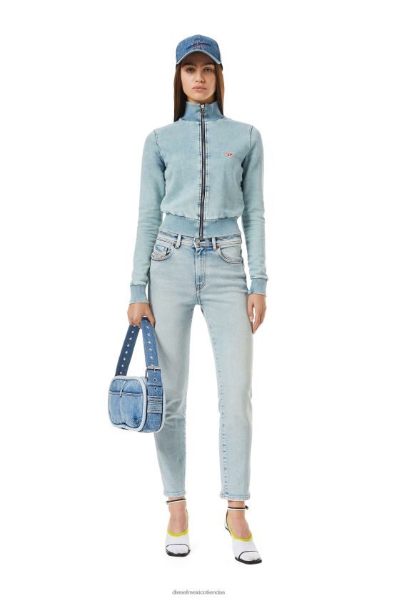 Diesel sudadera vaquera con motivo de d-emy mujer 4P44F906 vestir azul claro