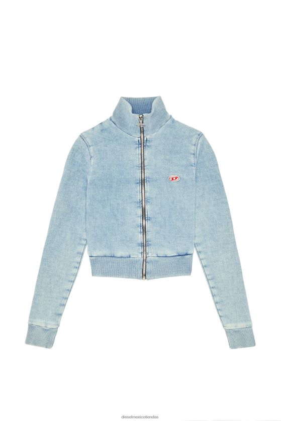 Diesel sudadera vaquera con motivo de d-emy mujer 4P44F906 vestir azul claro